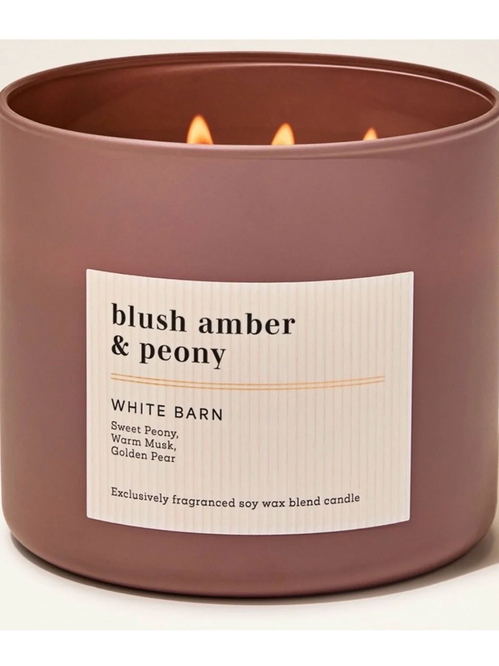 NEW! White Barn Blush Amber & Peony 3-Wick Candle w Decorative Metal Lid - Picture 6 of 6